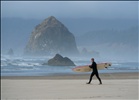 Surfer on Cannon Beach